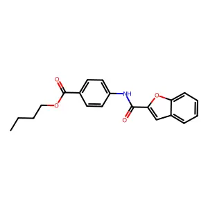 Butyl 4-(1-benzofuran-2-carbonylamino)benzoate structure