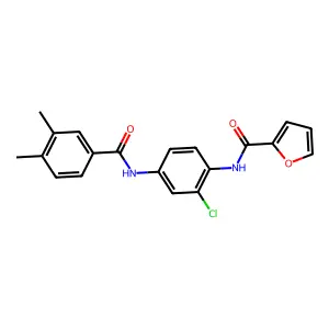 N-[2-Chloro-4-(3,4-dimethylbenzamido)phenyl]furan-2-carboxamide structure