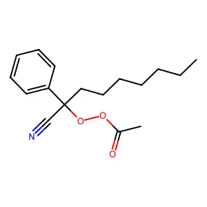 1-氰基-1-苯基辛基过氧乙酸酯 structure