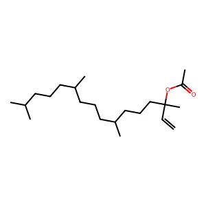 1,5,9,13-Tetramethyl-1-vinyltetradecyl acetate structure
