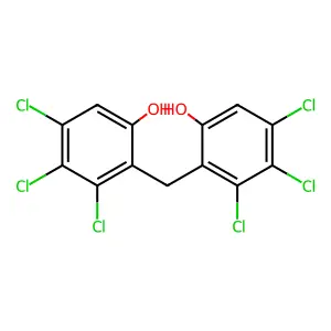 Phenol, 2,2'-methylenebis(3,4,5-trichloro- structure