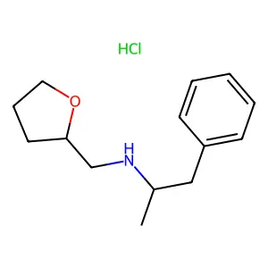 Furfurylamine, tetrahydro-N-(alpha-methylphenethyl)-, hydrochloride, (+)- structure