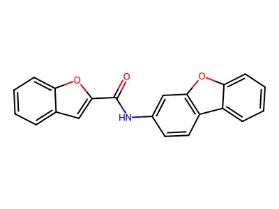 N-dibenzofuran-3-yl-1-benzofuran-2-carboxamide structure
