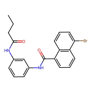 5-bromo-N-[3-(butanoylamino)phenyl]naphthalene-1-carboxamide structure