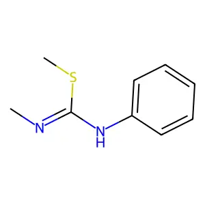 methyl N'-methyl-N-phenylcarbamimidothioate structure