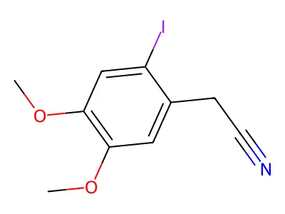 2-Iodo-4,5-dimethoxyphenylacetonitrile structure