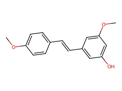 Phenol, 3-methoxy-5-[(1E)-2-(4-methoxyphenyl)ethenyl]- structure