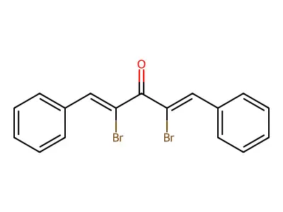 2,4-Dibromo-1,5-diphenylpenta-1,4-dien-3-one structure