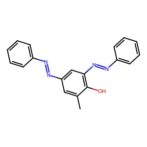 2-Methyl-4,6-bis(2-phenyldiazenyl)phenol structure
