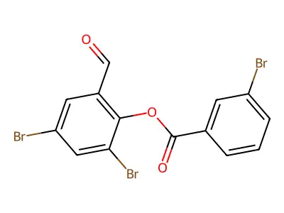 2,4-Dibromo-6-formylphenyl 3-bromobenzoate structure