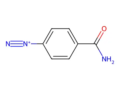 Benzenediazonium, 4-(aminocarbonyl)- structure