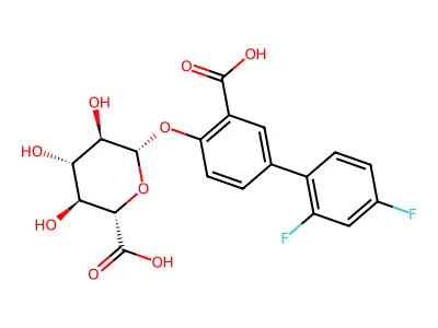 Diflunisal glucuronide ether structure