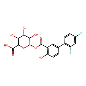 Diflunisal glucuronide ester structure