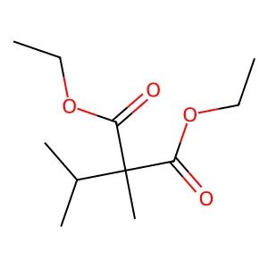 Diethyl isopropylmethylmalonate structure