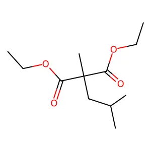 Diethyl methyl(2-methylpropyl)propanedioate structure