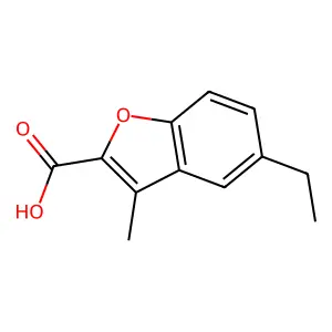 5-Ethyl-3-methyl-1-benzofuran-2-carboxylic acid structure
