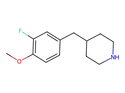 4-[(3-Fluoro-4-methoxyphenyl)methyl]piperidine structure