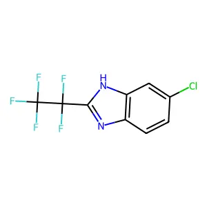Benzimidazole, 5(or 6)-chloro-2-pentafluoroethyl- structure
