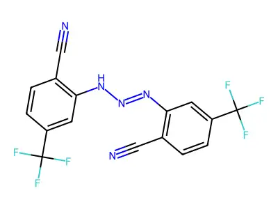 1,3-Bis(2-cyano-5-(trifluoromethyl)phenyl)triazene structure