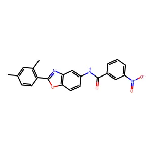 N-[2-(2,4-dimethylphenyl)-1,3-benzoxazol-5-yl]-3-nitrobenzamide structure