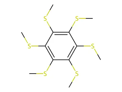 Hexakis(methylthio)benzene) structure