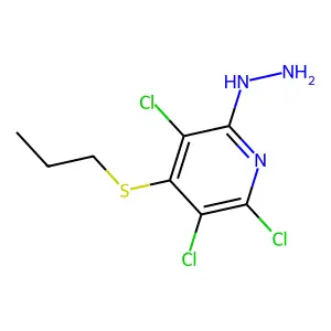 Pyridine, 2,3,5-trichloro-6-hydrazinyl-4-(propylthio)- structure