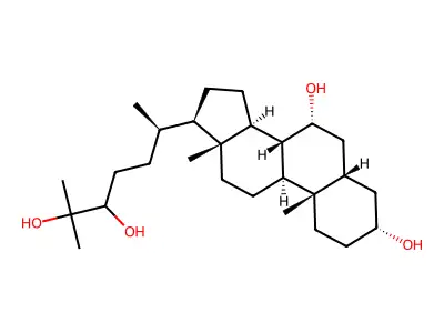 5beta-Cholestane-3alpha,7alpha,24,25-tetrol structure