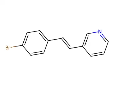 Pyridine, trans-3-(2-(4-bromophenyl)ethenyl)- structure