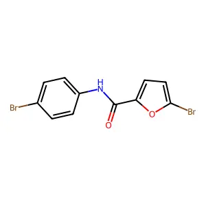 5-bromo-N-(4-bromophenyl)furan-2-carboxamide structure