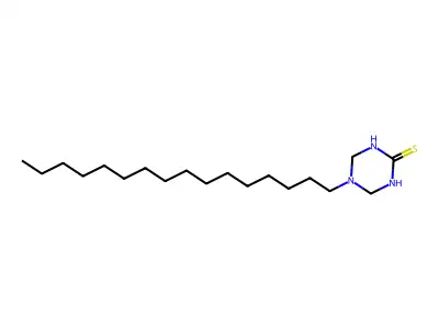 5-Hexadecyl-1,3,5-triazinane-2-thione structure
