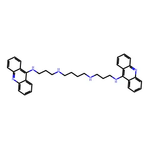 1,4-Butanediamine, N,N'-bis(3-(9-acridinylamino)propyl)- structure