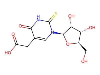 2-Thio-5-carboxymethyluridine structure