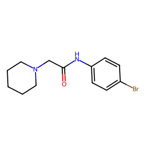 N-(4-Bromophenyl)-2-(1-piperidinyl)acetamide structure