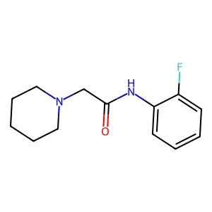 N-(2-fluorophenyl)-2-piperidin-1-ylacetamide structure