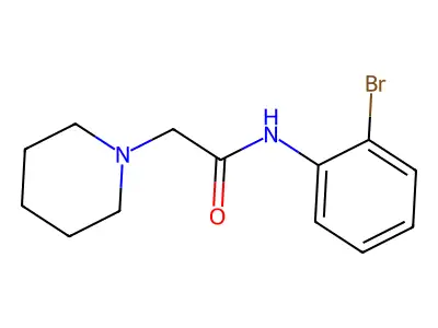 1-Piperidineacetamide, N-(2-bromophenyl)- structure