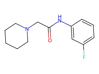 1-Piperidineacetamide, N-(3-fluorophenyl)- structure