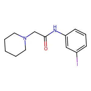N-(3-iodophenyl)-2-(piperidin-1-yl)acetamide structure