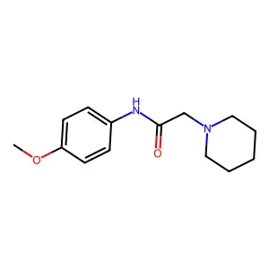 1-Piperidineacetamide, N-(4-methoxyphenyl)- structure