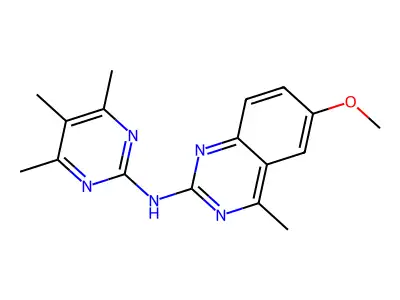 6-methoxy-4-methyl-N-(4,5,6-trimethylpyrimidin-2-yl)quinazolin-2-amine structure