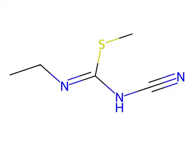 1-Ethyl-2-methyl-3-cyanoisothiourea structure