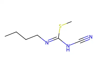 3-Cyano-1-butyl-2-methylisothiourea structure