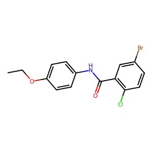 5-bromo-2-chloro-N-(4-ethoxyphenyl)benzamide structure