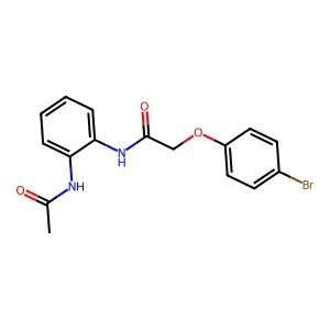N-(2-acetamidophenyl)-2-(4-bromophenoxy)acetamide structure