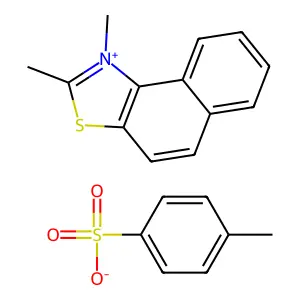 Naphtho[1,2-d]thiazolium, 1,2-dimethyl-, 4-methylbenzenesulfonate (1:1) structure