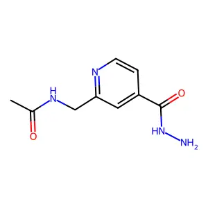 2-Acetylaminomethylisonicotinic acid hydrazide structure