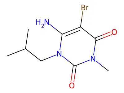 6-Amino-5-bromo-1-isobutyl-3-methyl-1H-pyrimidine-2,4-dione structure