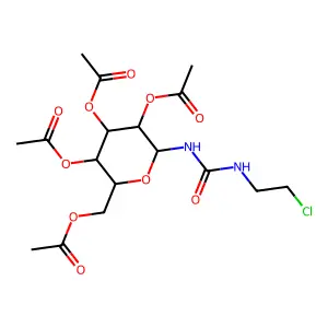 [3,4,5-Triacetyloxy-6-(2-chloroethylcarbamoylamino)oxan-2-yl]methyl acetate structure