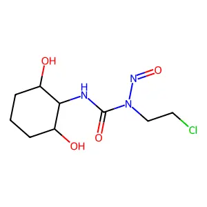 N-(2-Chloroethyl)-N'-(2,6-dihydroxycyclohexyl)-N-nitrosourea structure