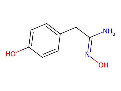 N'-hydroxy-2-(4-hydroxyphenyl)ethanimidamide structure