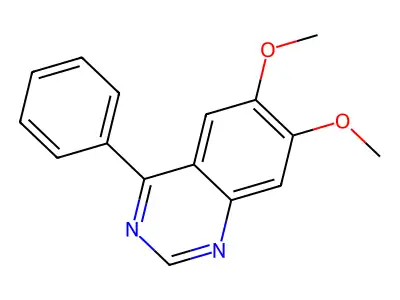 Quinazoline, 6,7-dimethoxy-4-phenyl- structure